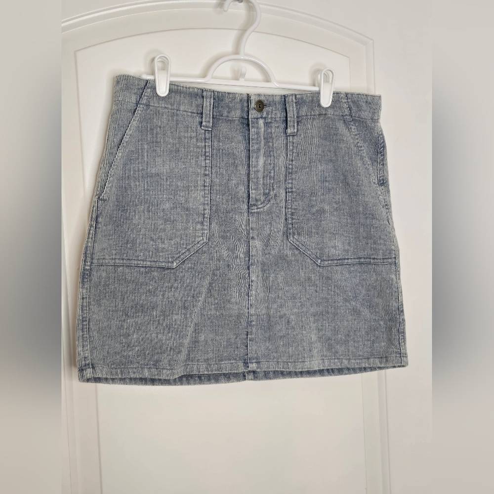 78. Dylan Malibu Cord Skirt – Gray – Size 6